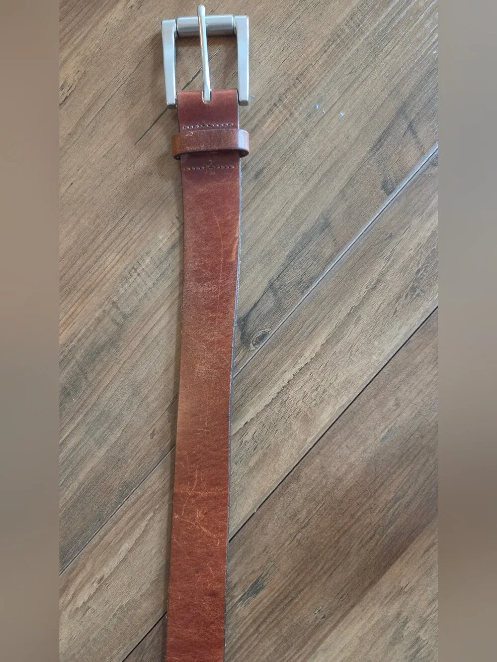 L.L. Bean Men's Brown Leather Belt - 46